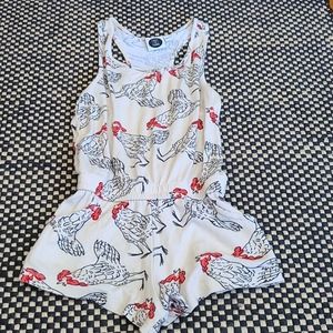 Rooster romper size 4/5 kids